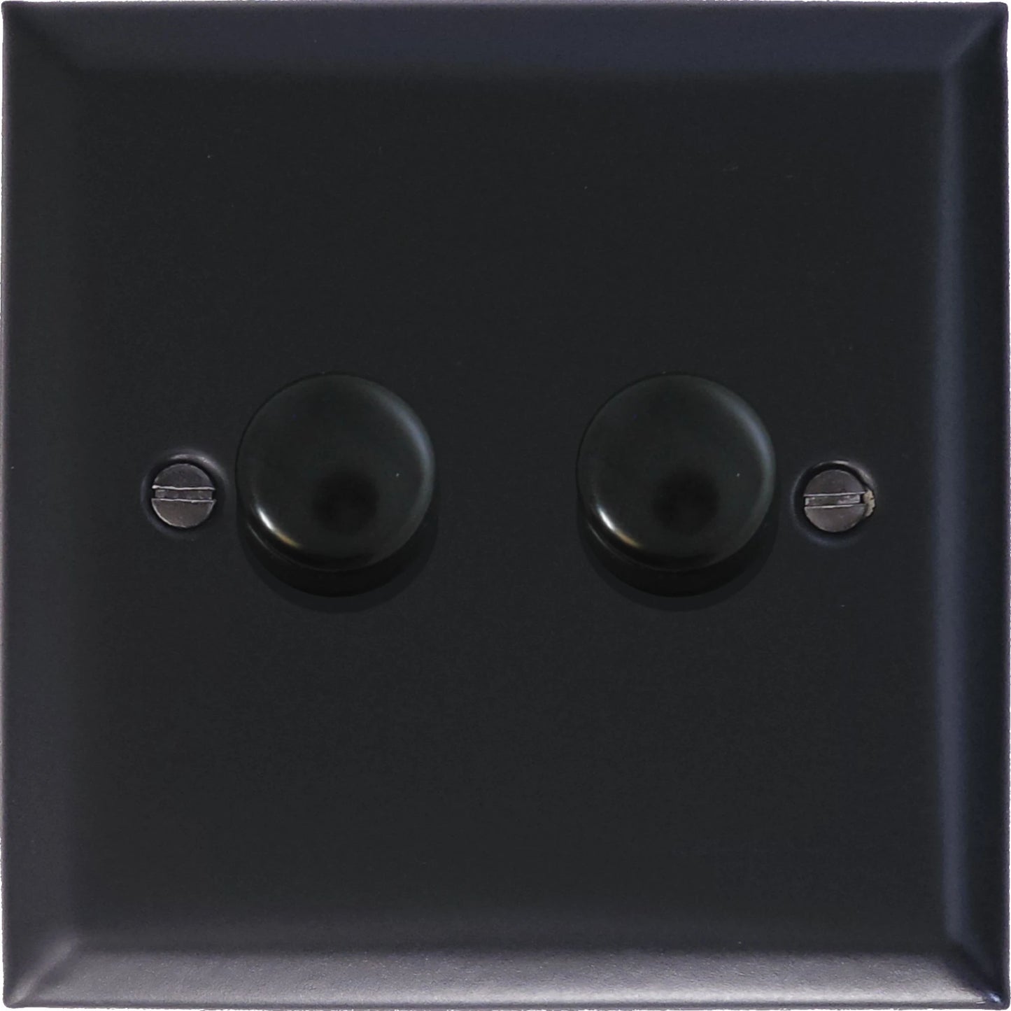 Spectrum Flat Black  2 Gang 250 LED Dimmer