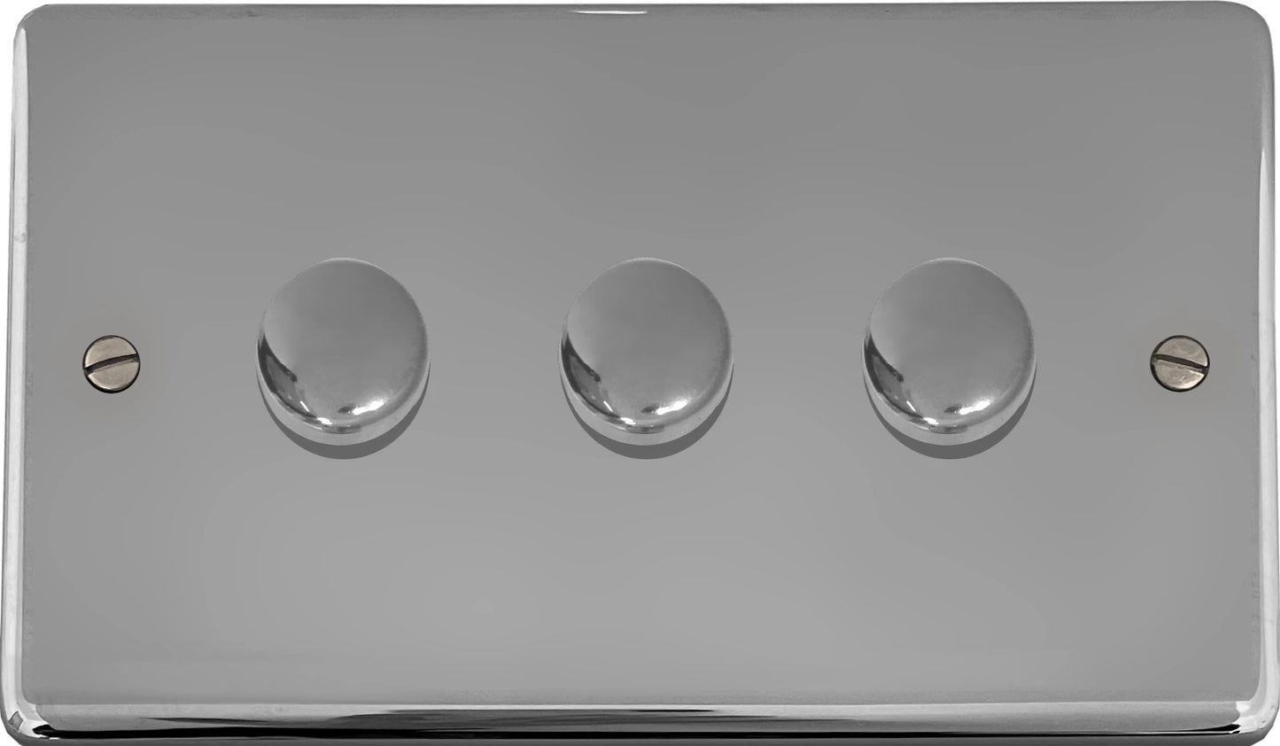 Contour Polished Chrome 3 Gang LED Dimmer