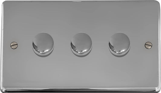 Contour Polished Chrome 3 Gang LED Dimmer