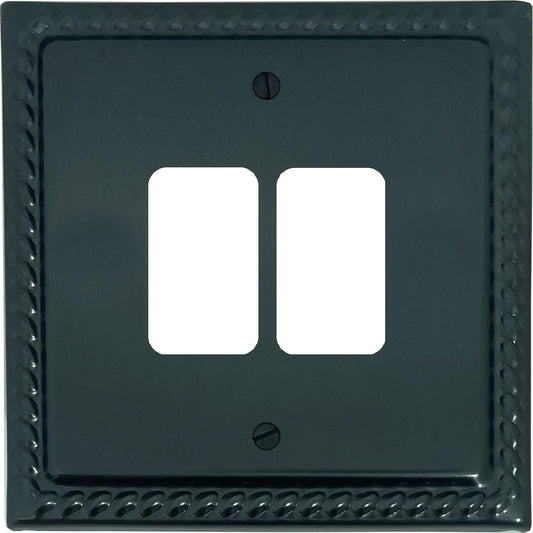 Monarch Black Bronze 2 Gang Grid Plate
