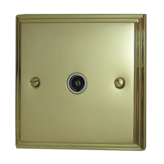 Victorian Polished 1 Gang Coax Point