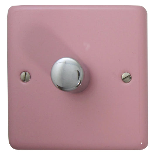 Contour Pink 1 Gang LED Dimmer - Contour range electrical dimmer