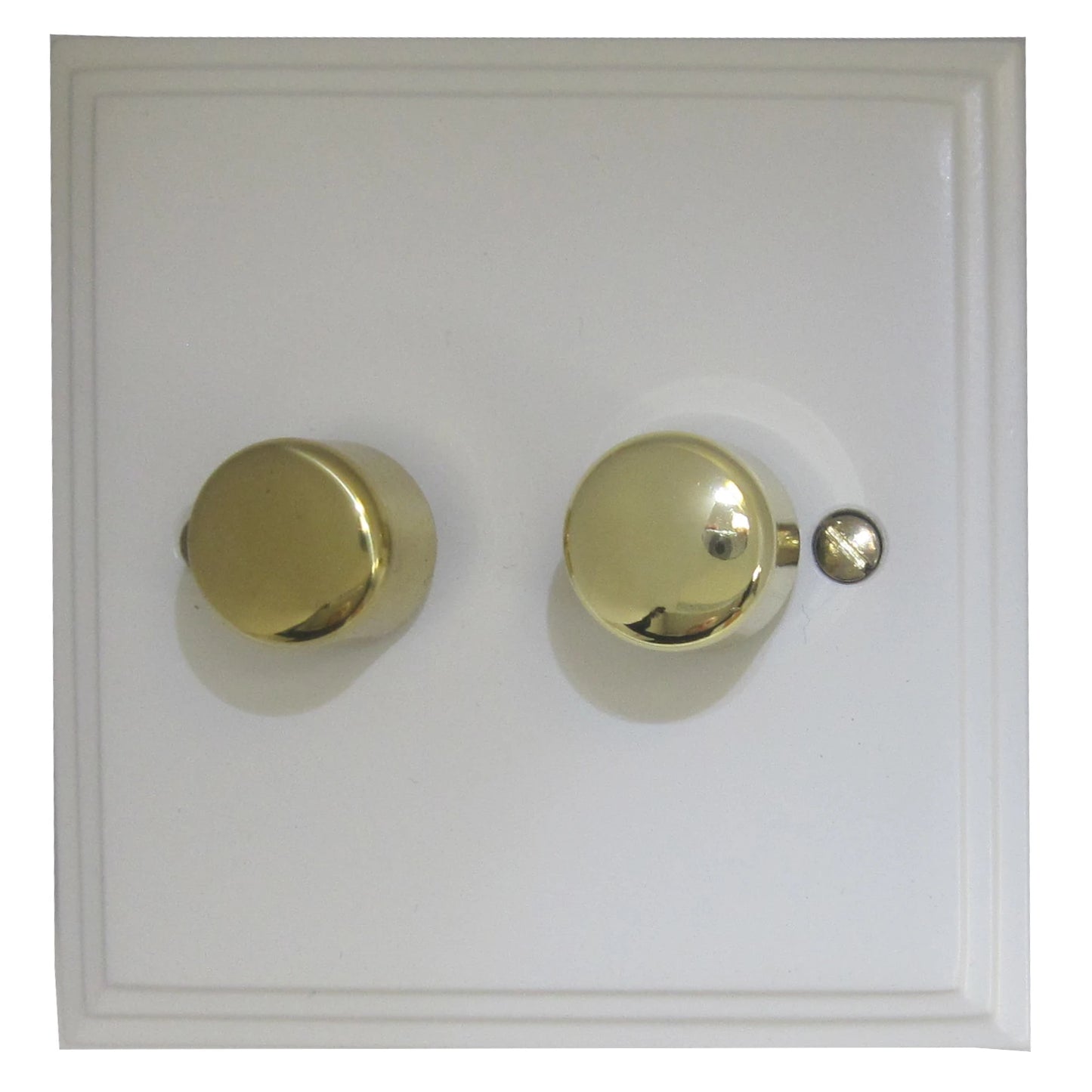 Victorian Flat White 2 Gang LED Dimmer