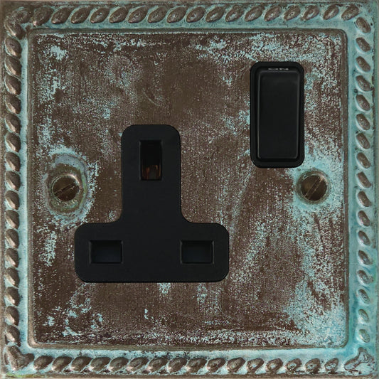 Georgian Verdigris 1 Gang Switched Socket