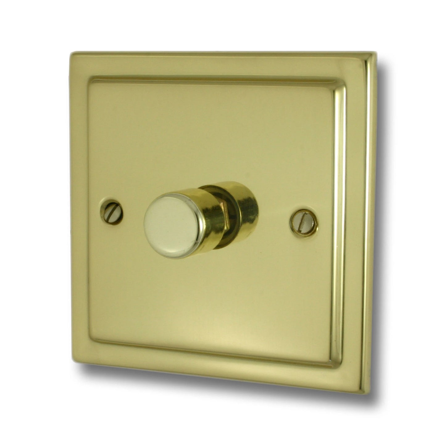 Victorian Polished Brass 1 Gang 120W LED Dimmer