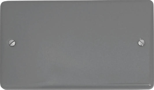 Contour Light Grey 2 Gang Blank