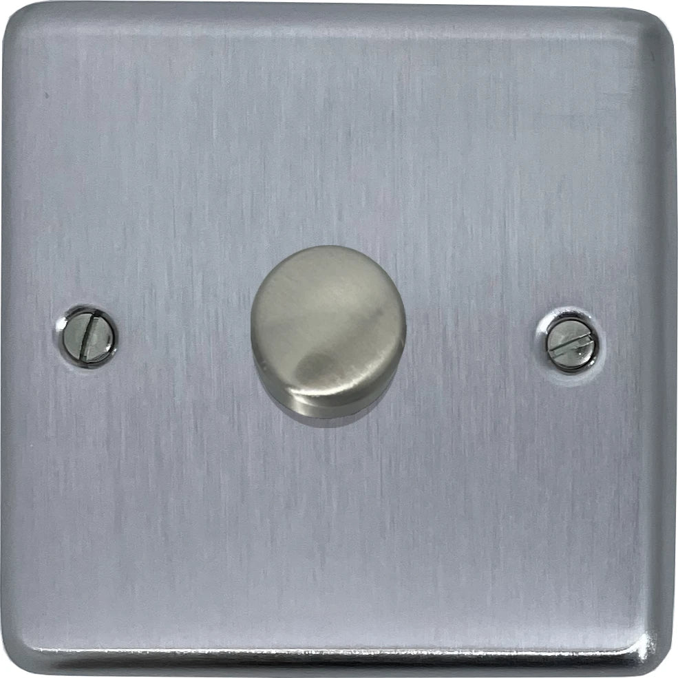 Contour Satin Chrome 1 Gang LED Dimmer