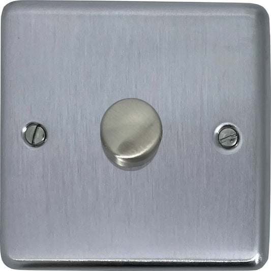 Contour Satin Chrome 1 Gang LED Dimmer
