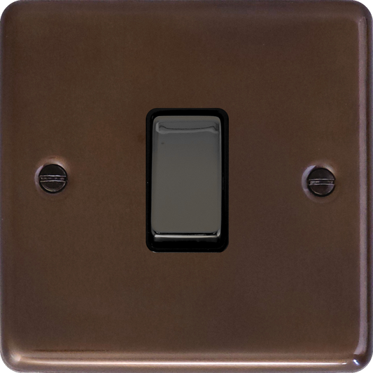 Contour Medium Bronze 1 Gang Switch