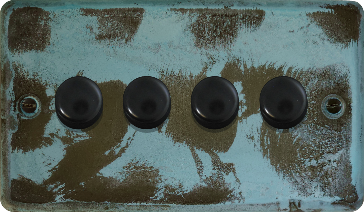 Contour Verdigris 4 Gang LED Dimmer (Black Cap)