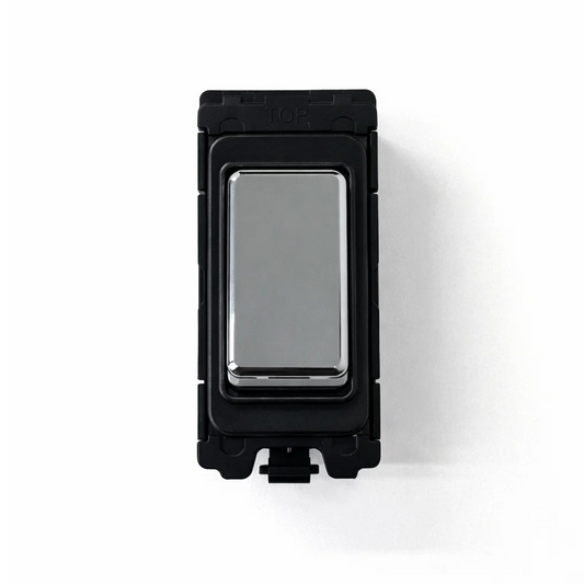 2 way grid switch - Black and Polished Chrome Switch