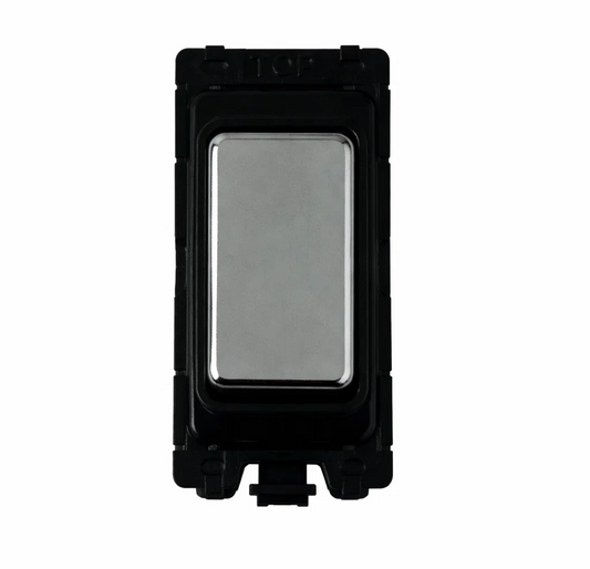 Blanking Piece grid switch - Black and Polished Chrome Switch