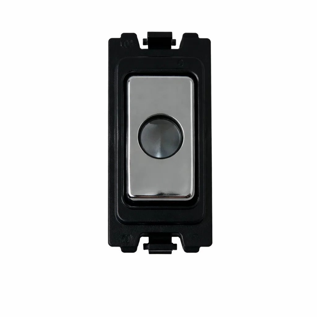 Flex Outlet Grid - Black and Polished Chrome Switch
