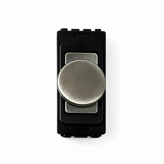 Intelligent Dimmer Module - Black and Satin Chrome Switch