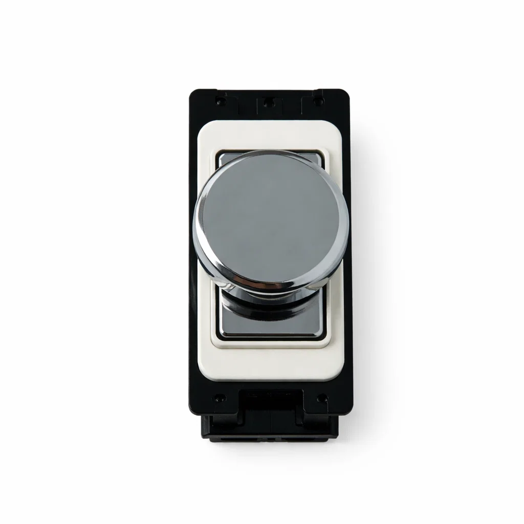 Intelligent Dimmer Module - White and Polished Chrome Switch