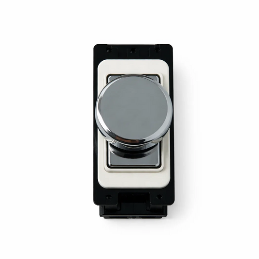 Intelligent Dimmer Module - White and Polished Chrome Switch