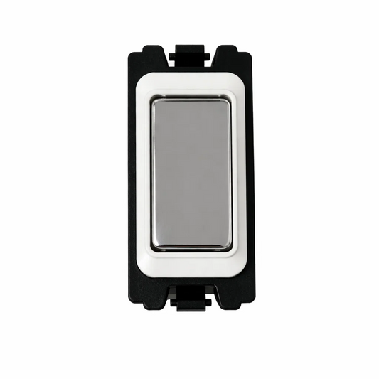 Blanking Piece grid switch - White and Polished Chrome Switch