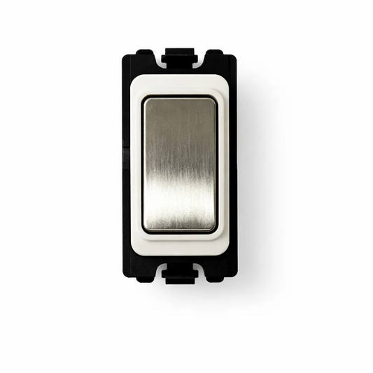 Blanking Piece grid switch - White and Satin Chrome Switch