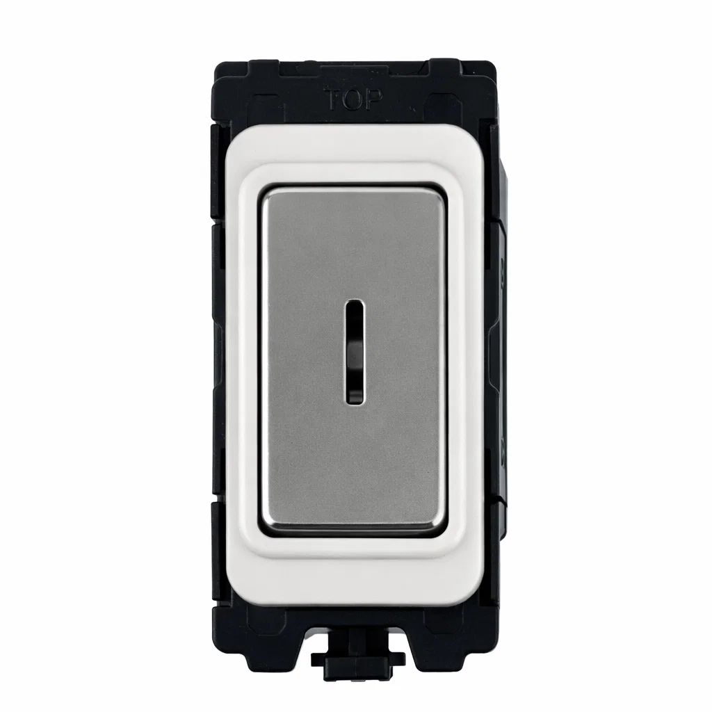 20A 2 way SP Switch Including key - White and Polished Chrome Switch