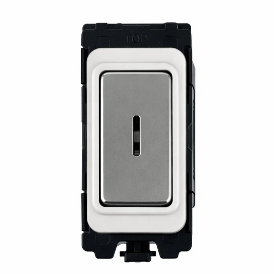 20A 2 way SP Switch Including key - White and Polished Chrome Switch
