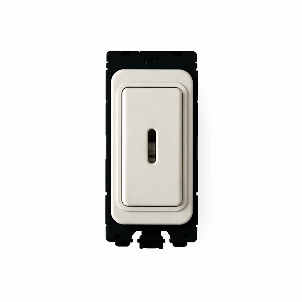 20A 2 way SP Switch Including key - All White Insert
