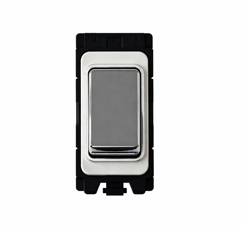 20A 2 Way Retractive - White and Polished Chrome Switch