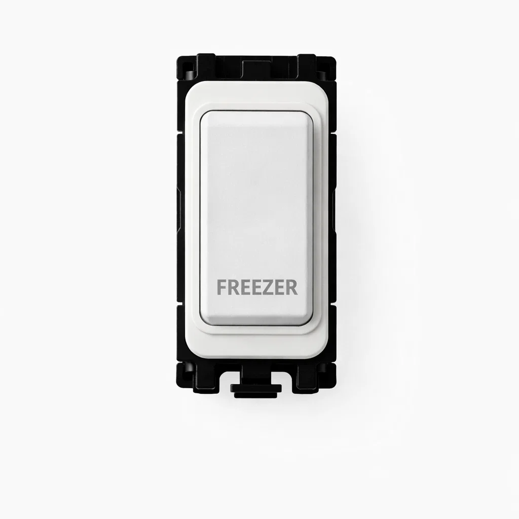 20A DP Switch - Engraved with - Freezer - All White Insert