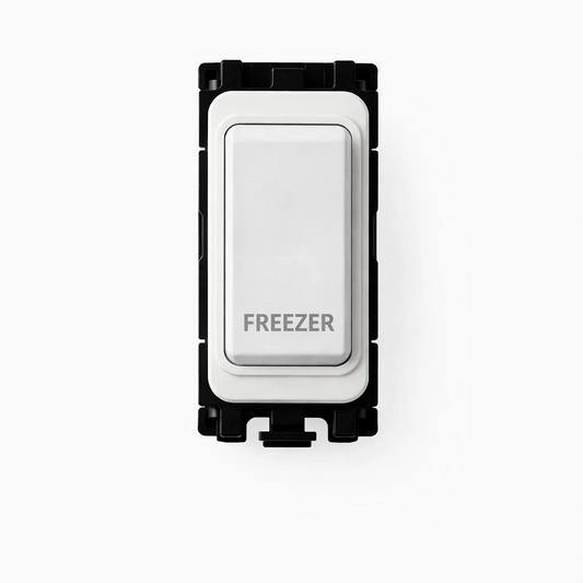 20A DP Switch - Engraved with - Freezer - All White Insert