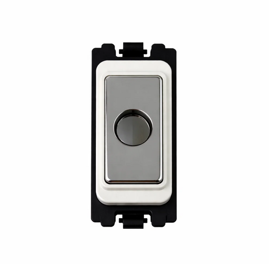 Flex Outlet Grid - White and Polished Chrome Switch