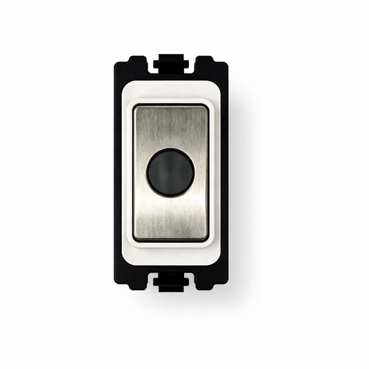 Flex Outlet Grid - White and Satin Chrome Switch