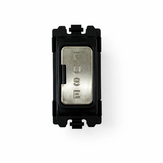 Fuse Holder - Black and Satin Chrome Switch