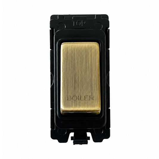 20A Engraved DP Switch - Boiler - Antique Switch