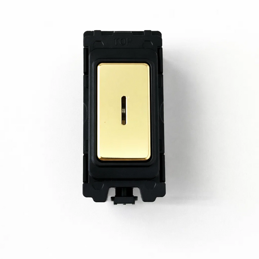20A 2 way SP Switch Including key - Black and Polished Brass Switch