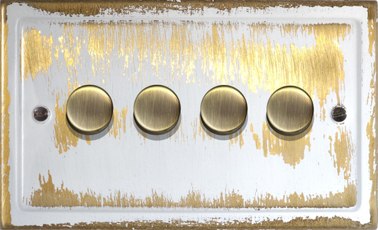 Victorian Dover Bronze 4 Gang 120W LED Dimmer