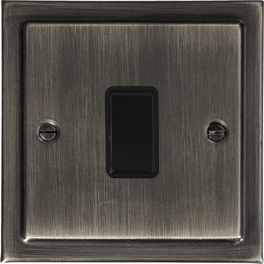 Victorian Antique Nickel 1 Gang Switch