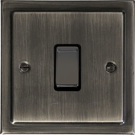 Victorian Antique Nickel 1 Gang 2 Way Switch