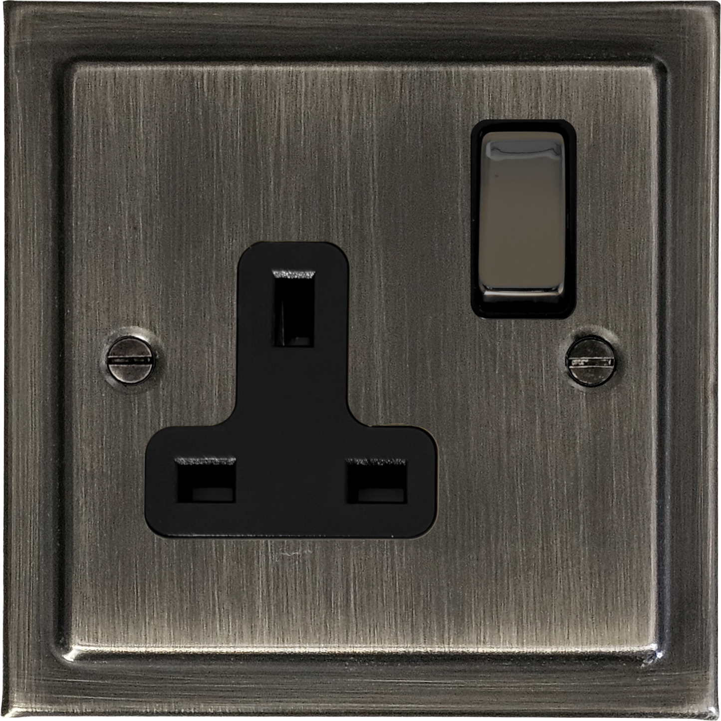 Victorian Antique Nickel 1 Gang Socket
