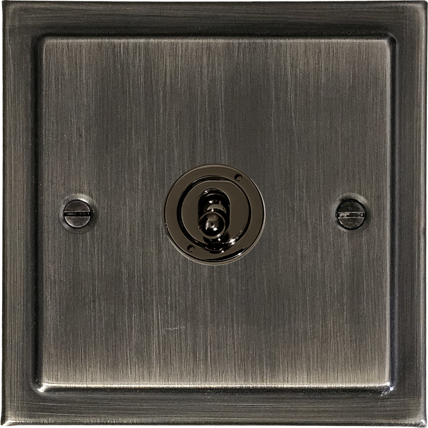 Victorian Antique Nickel 1 Gang Toggle (Black Nickel Toggle)