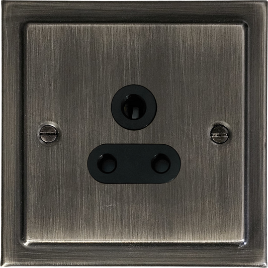 Victorian Antique Nickel 5 Amp Socket