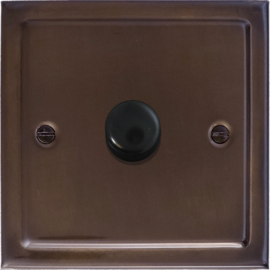 Victorian Medium Bronze 1 Gang LED Dimmer