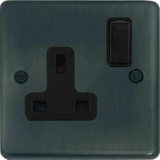 Contour Slate Effect 1 Gang Socket