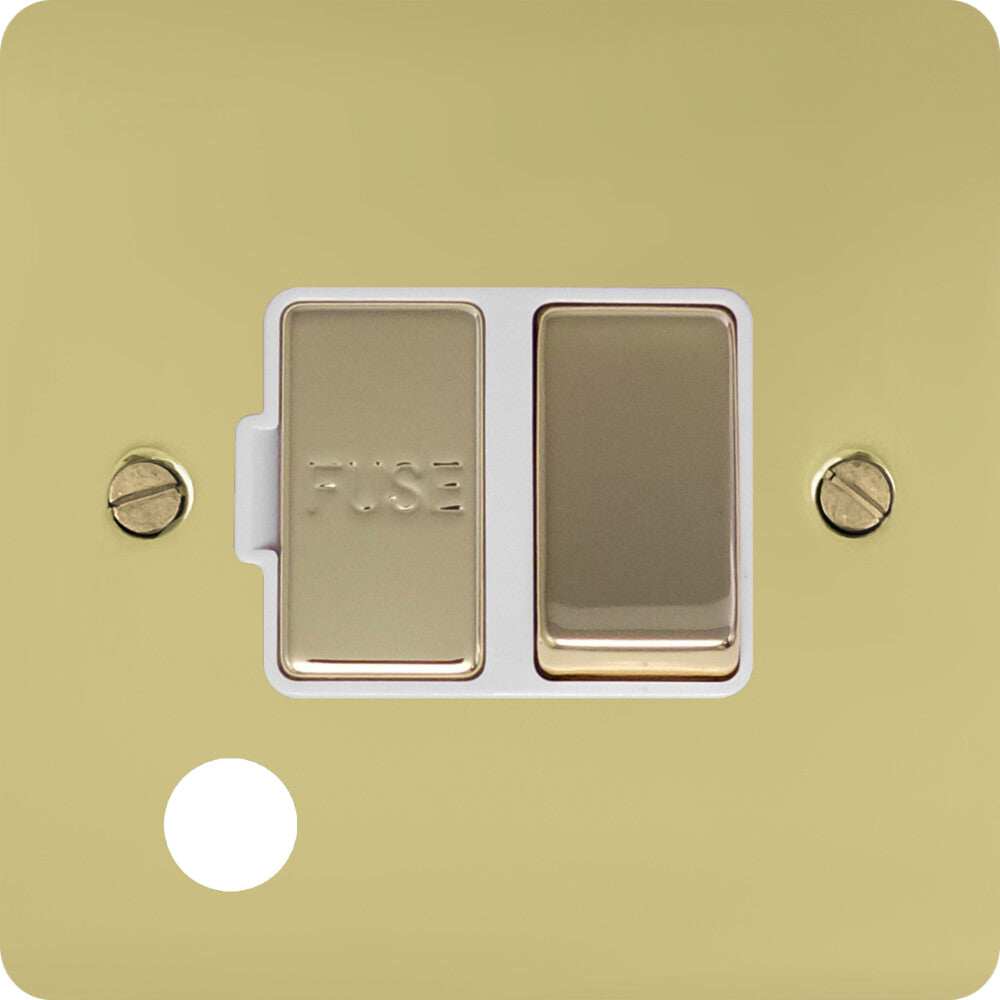 Flat Polished Brass Swt. Fused Spur & F/Outlet