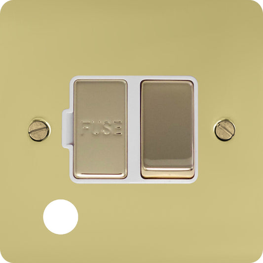 Flat Polished Brass Swt. Fused Spur & F/Outlet