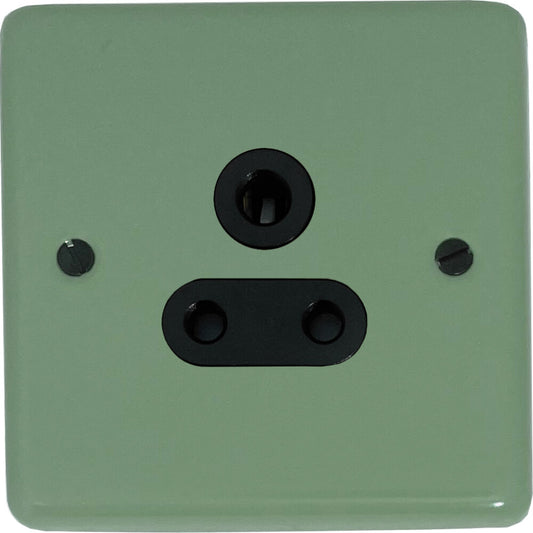 Classic Sage Green 5 Amp Socket (Black Switch)