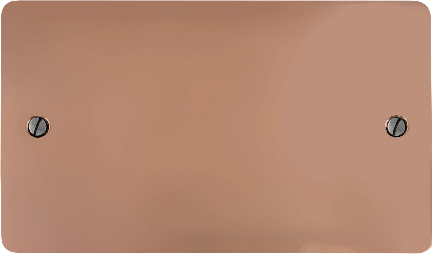 Flat Bright Copper 2 Gang Blank