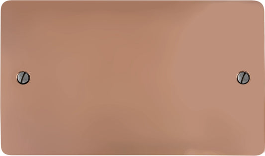 Flat Bright Copper 2 Gang Blank