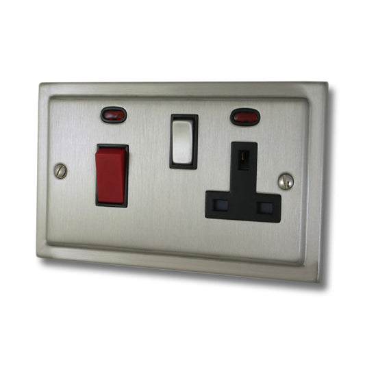 Victorian Satin Nickel Cooker Socket