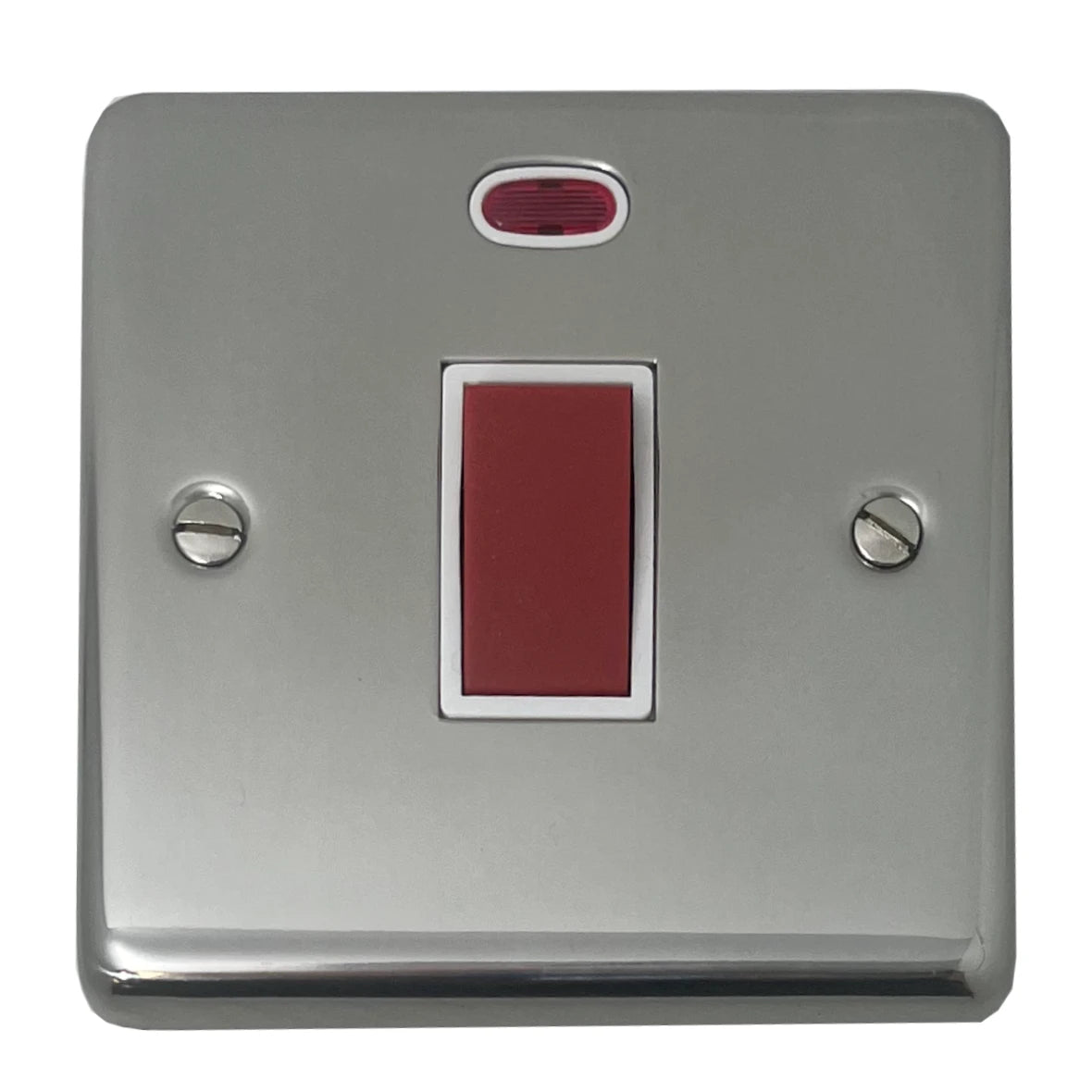 Contour Polished Steel 45 Amp Dp Switch & Neon