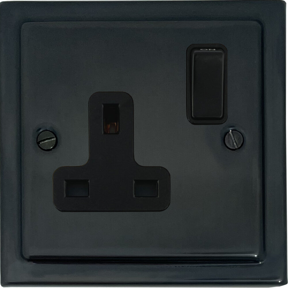 Victorian Black Bronze 1 Gang Socket