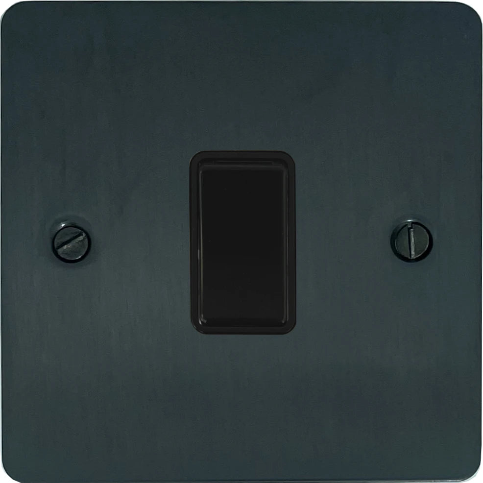 Flat Black Bronze 1 Gang Switch